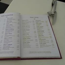 Napfényes Étterem & Cukrászda - Ferenciek tere Budapest - Étlap/itallap